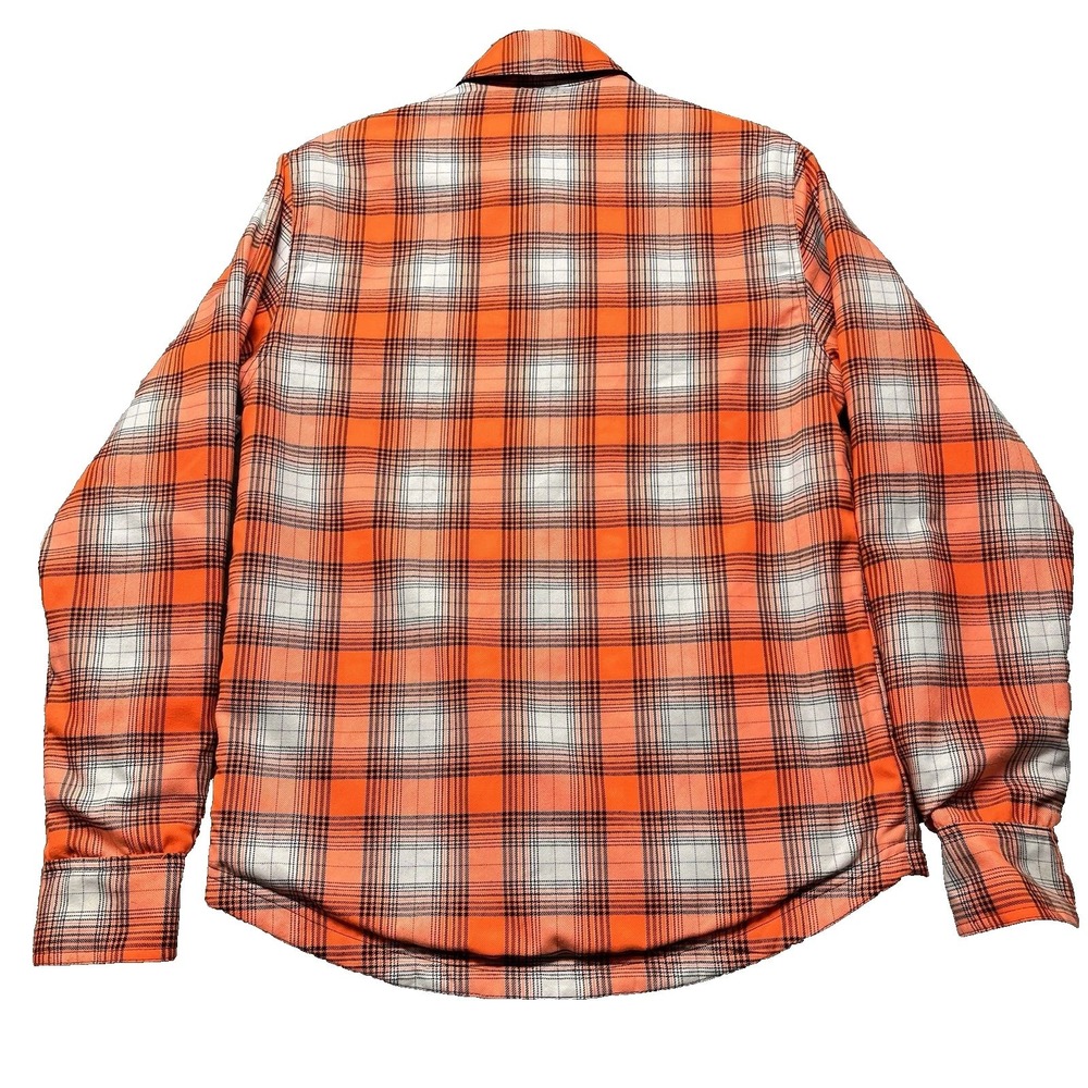 Dixxon Flannel Guardian Reversible Jacket Mens S Orange Black Quilted Snap NWT - Picture 2 of 8